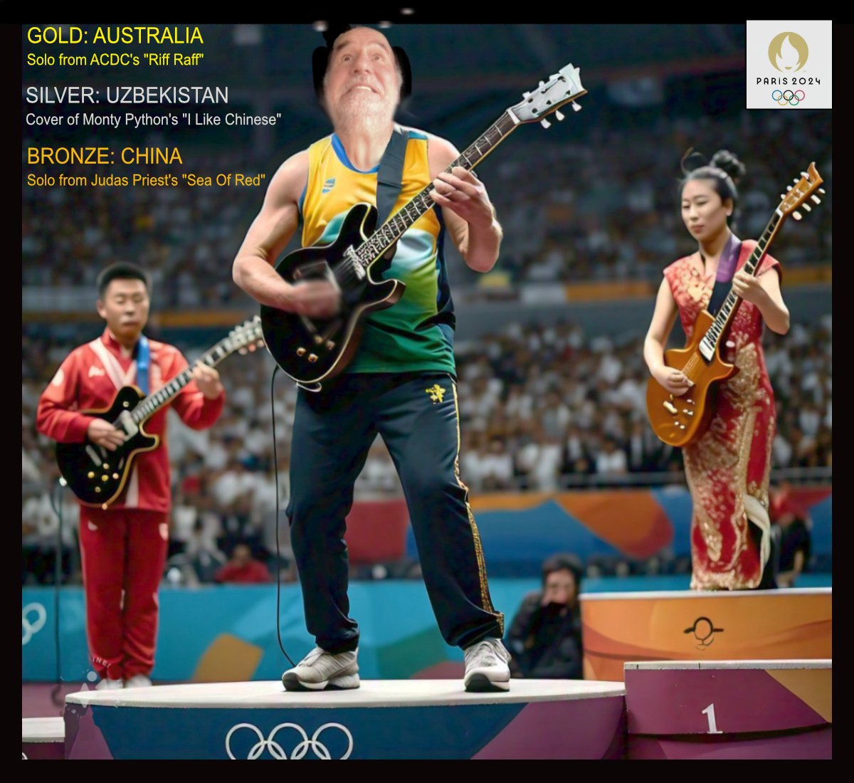 2024 Olympics Guitar — Others cartoon by Peter Gillies