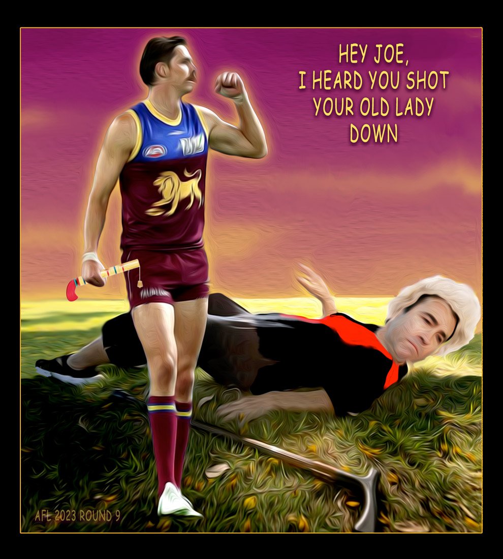 Hey Joe — Footy cartoon by Peter Gillies