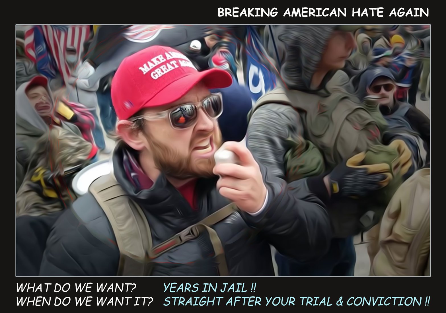 Breaking American Hate Again — Polliedom cartoon by Peter Gillies