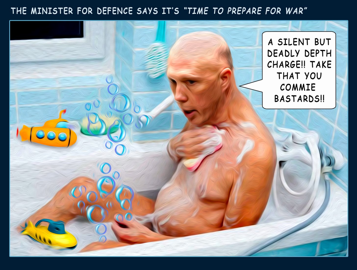 Time to Prepare for War — Polliedom cartoon by Peter Gillies