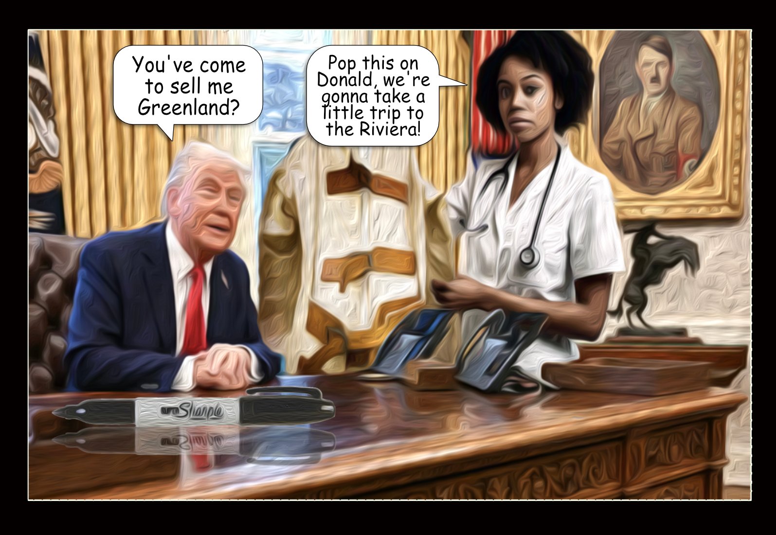 Trip to the Riviera — Polliedom cartoon by Peter Gillies
