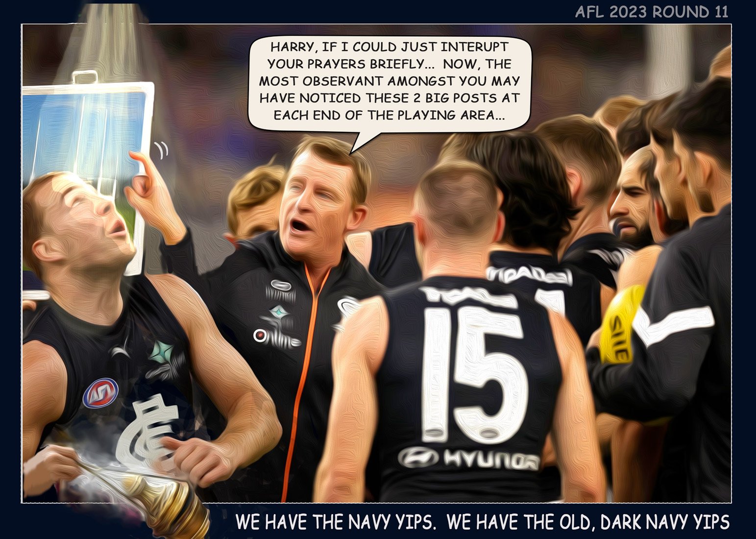 Navy yips — Footy cartoon by Peter Gillies