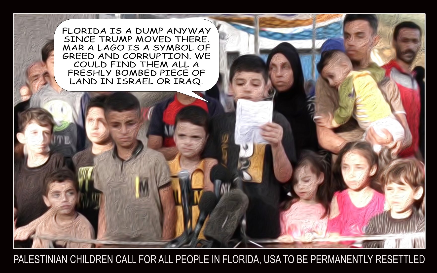 Palestinian children — Polliedom cartoon by Peter Gillies