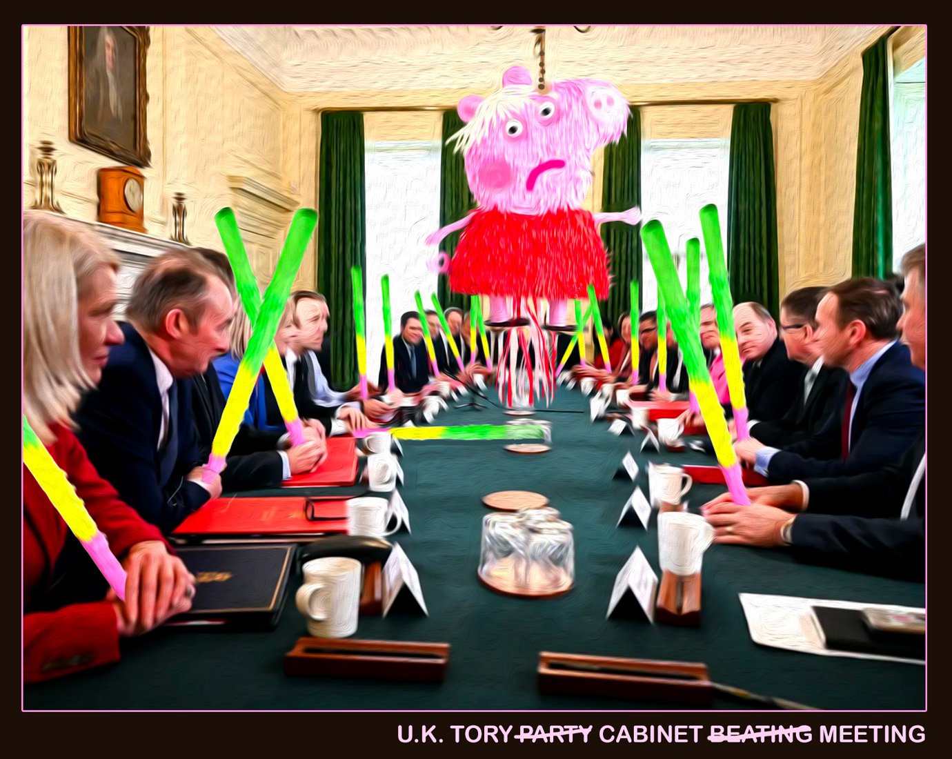 Cabinet Beating — Polliedom cartoon by Peter Gillies