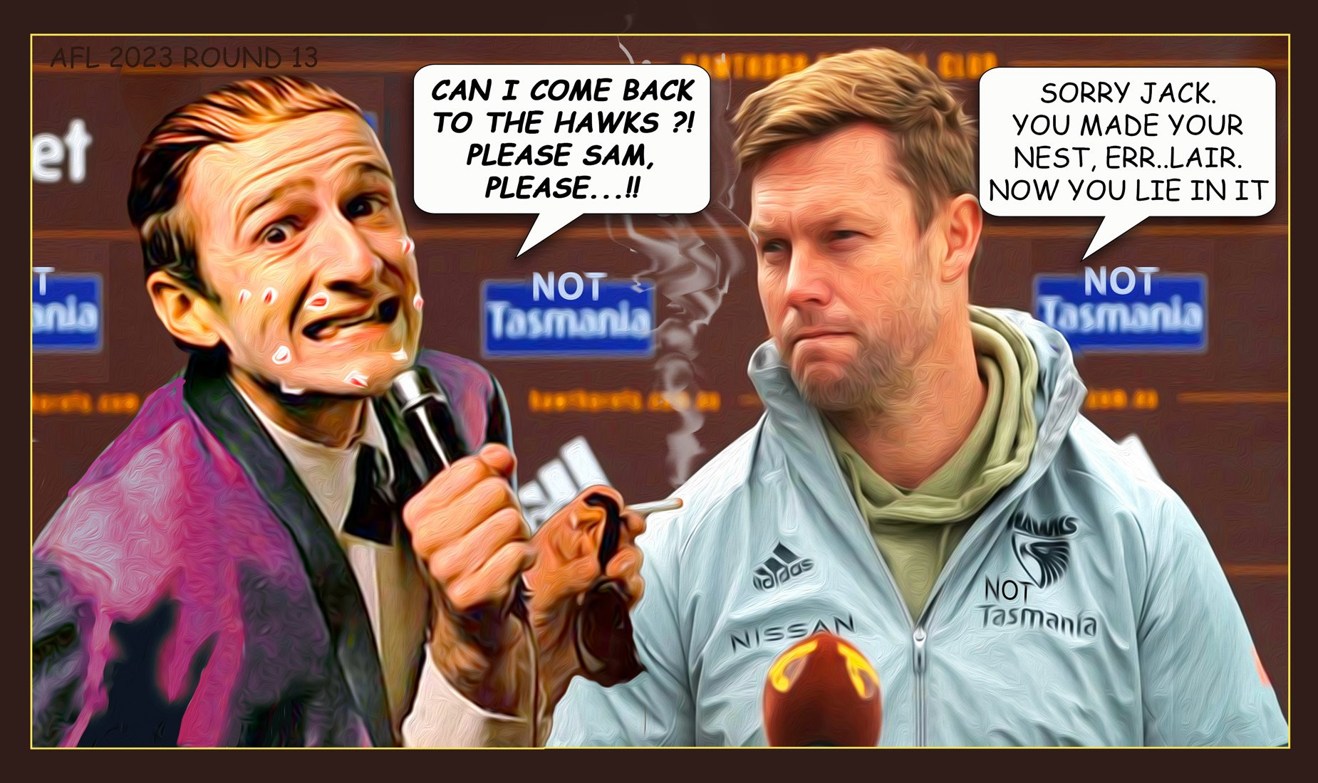 Gunston — Footy cartoon by Peter Gillies
