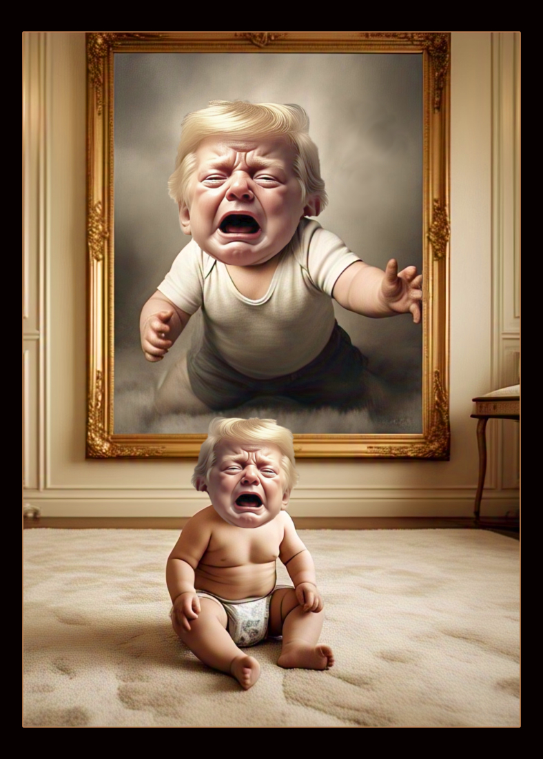 Trump Portrait — Polliedom cartoon by Peter Gillies