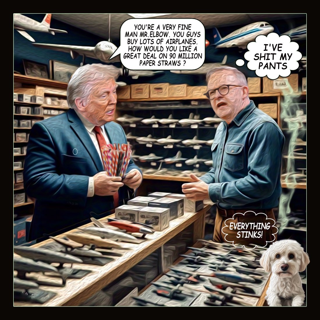 Mr Elbow — Polliedom cartoon by Peter Gillies