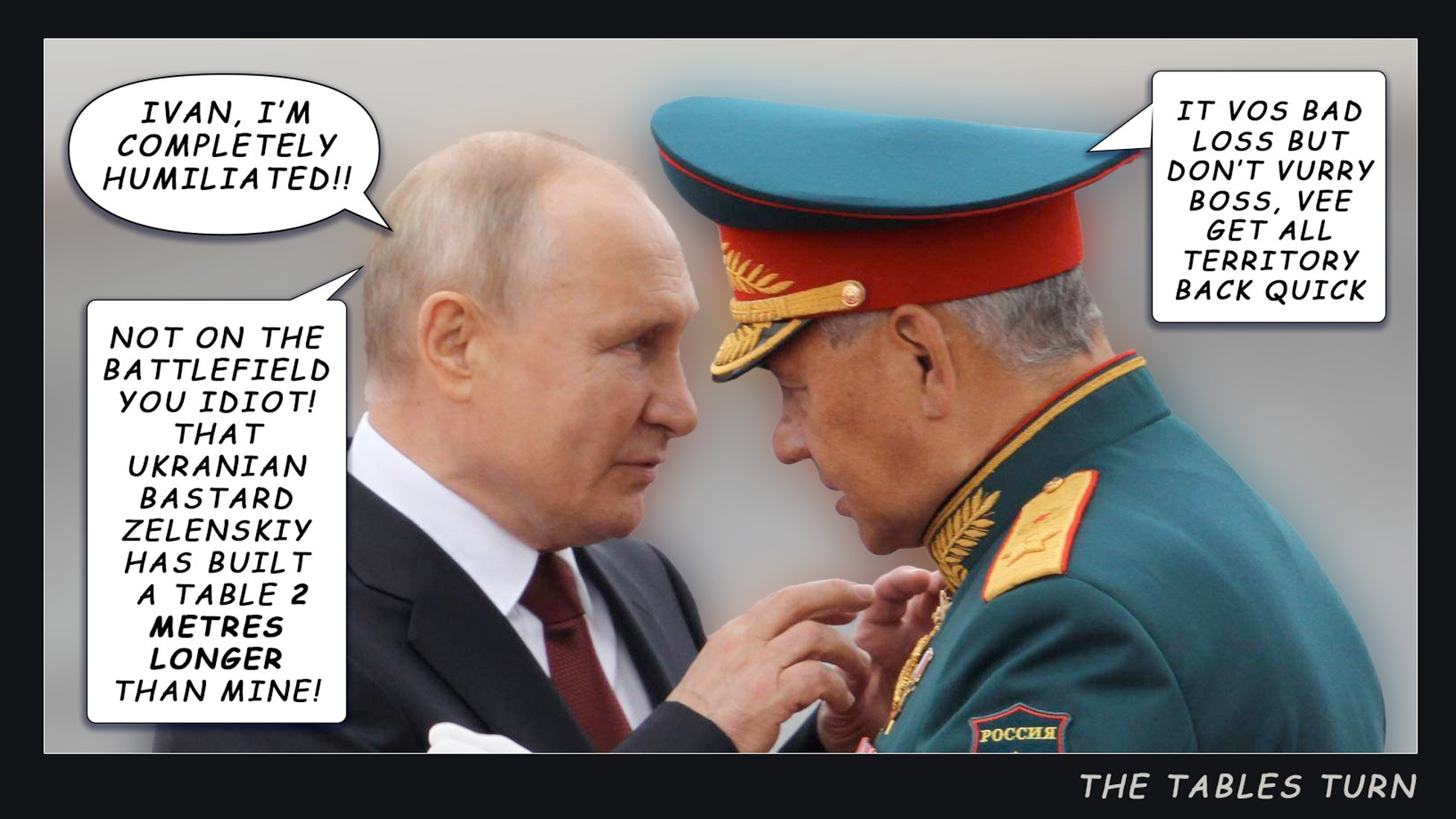 Tables Turned — Polliedom cartoon by Peter Gillies