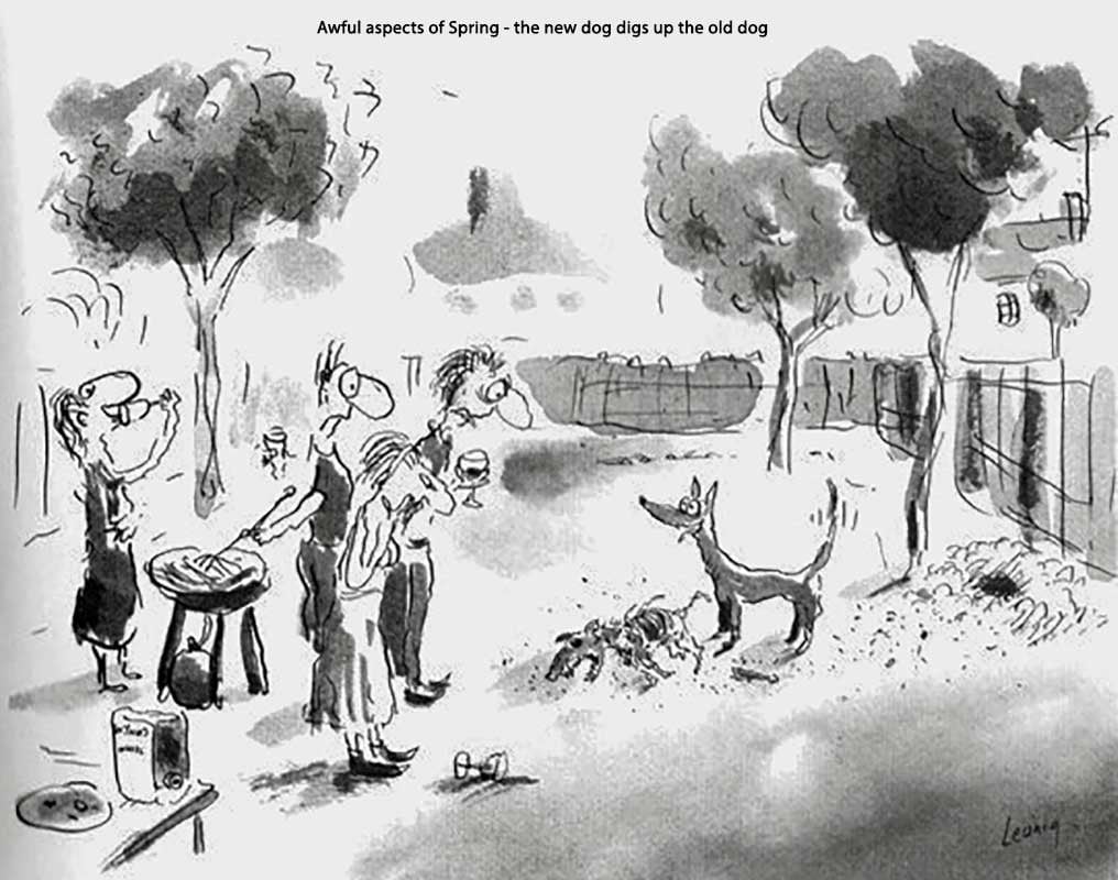 Michael Leunig awful aspects of spring — Pro cartoon by Peter Gillies