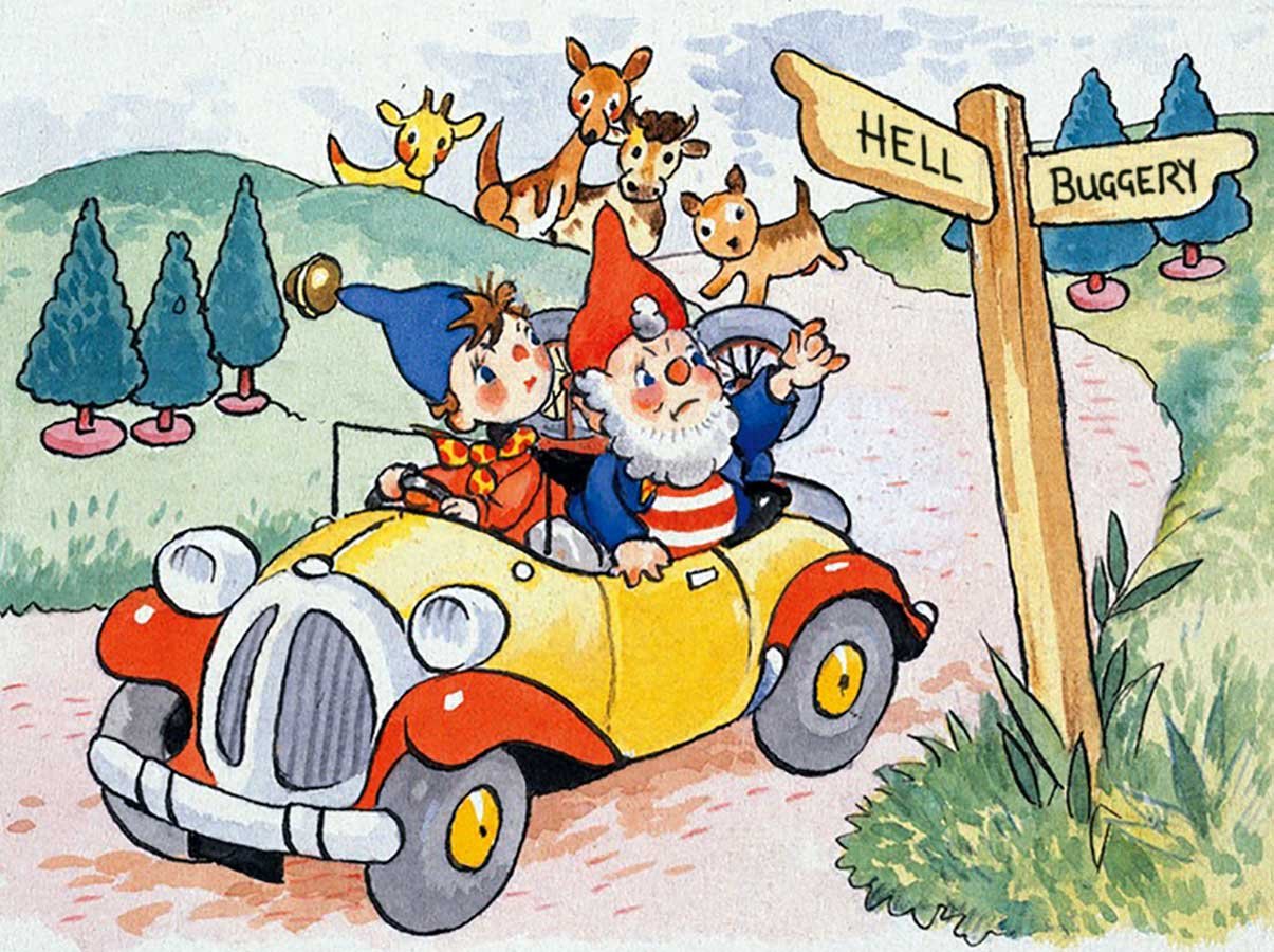 Noddy Hell — Recycled cartoon by Peter Gillies