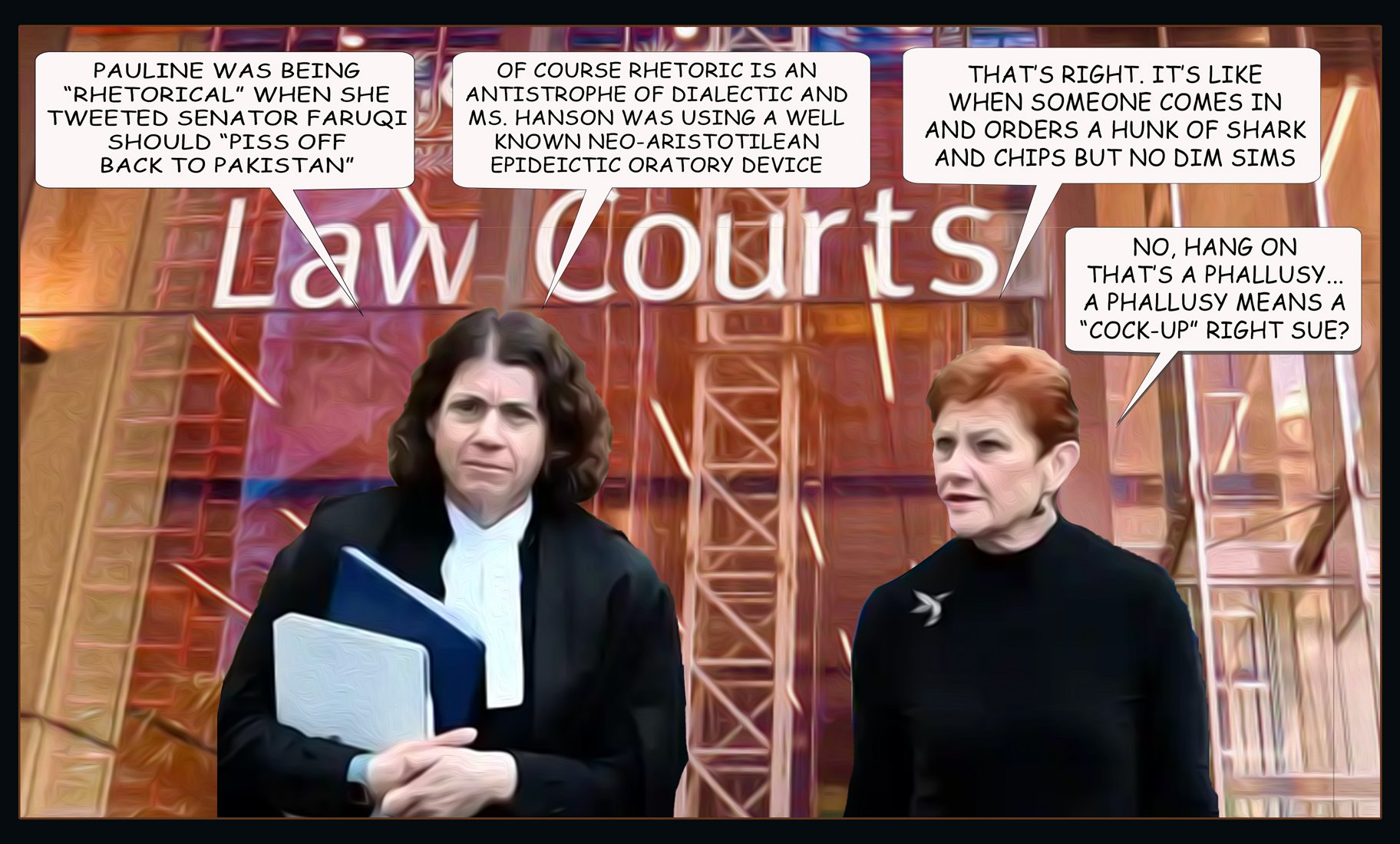 Hanson — Polliedom cartoon by Peter Gillies