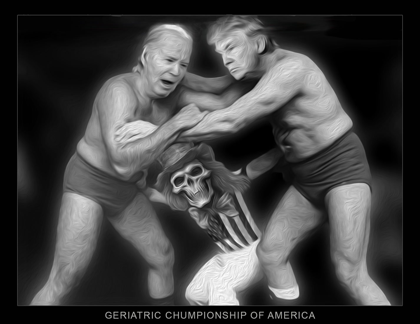 Geriatric Chumpionship — Polliedom cartoon by Peter Gillies