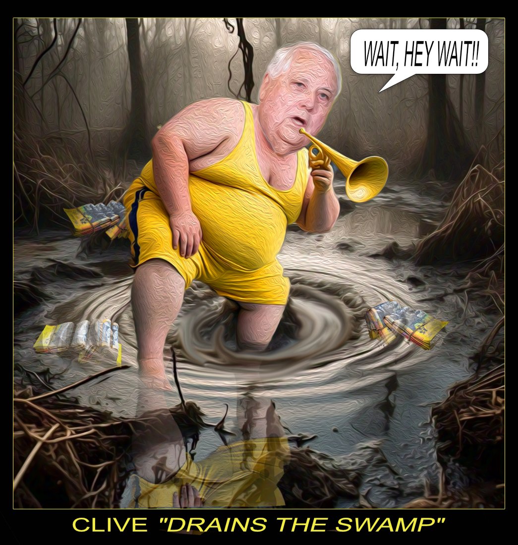 Draining the Swamp — Polliedom cartoon by Peter Gillies