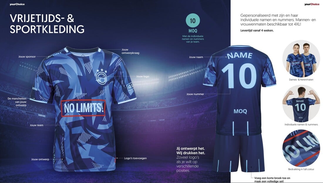 Your Choice sportkleding catalogus