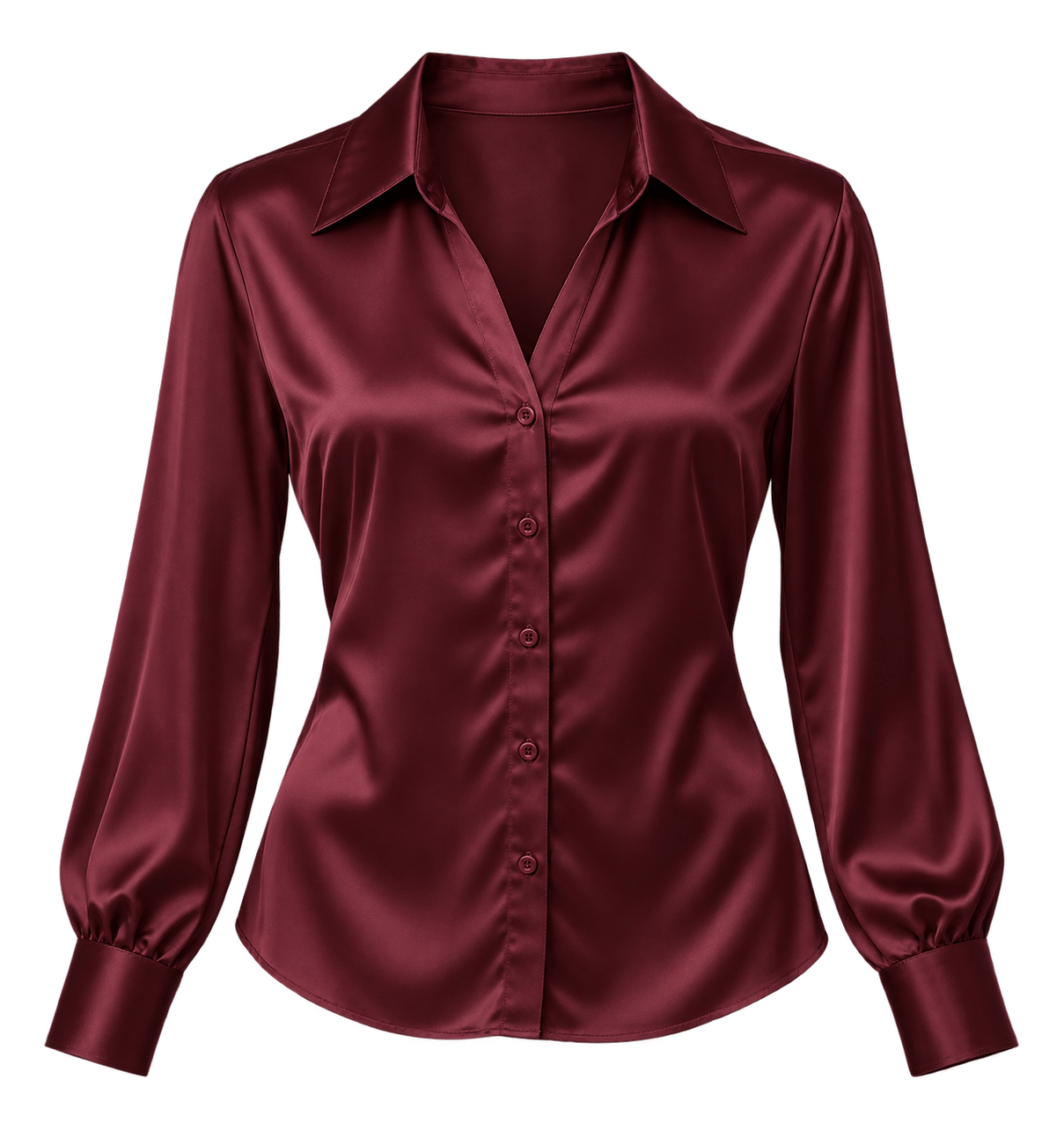 Bordeaux satinbluse