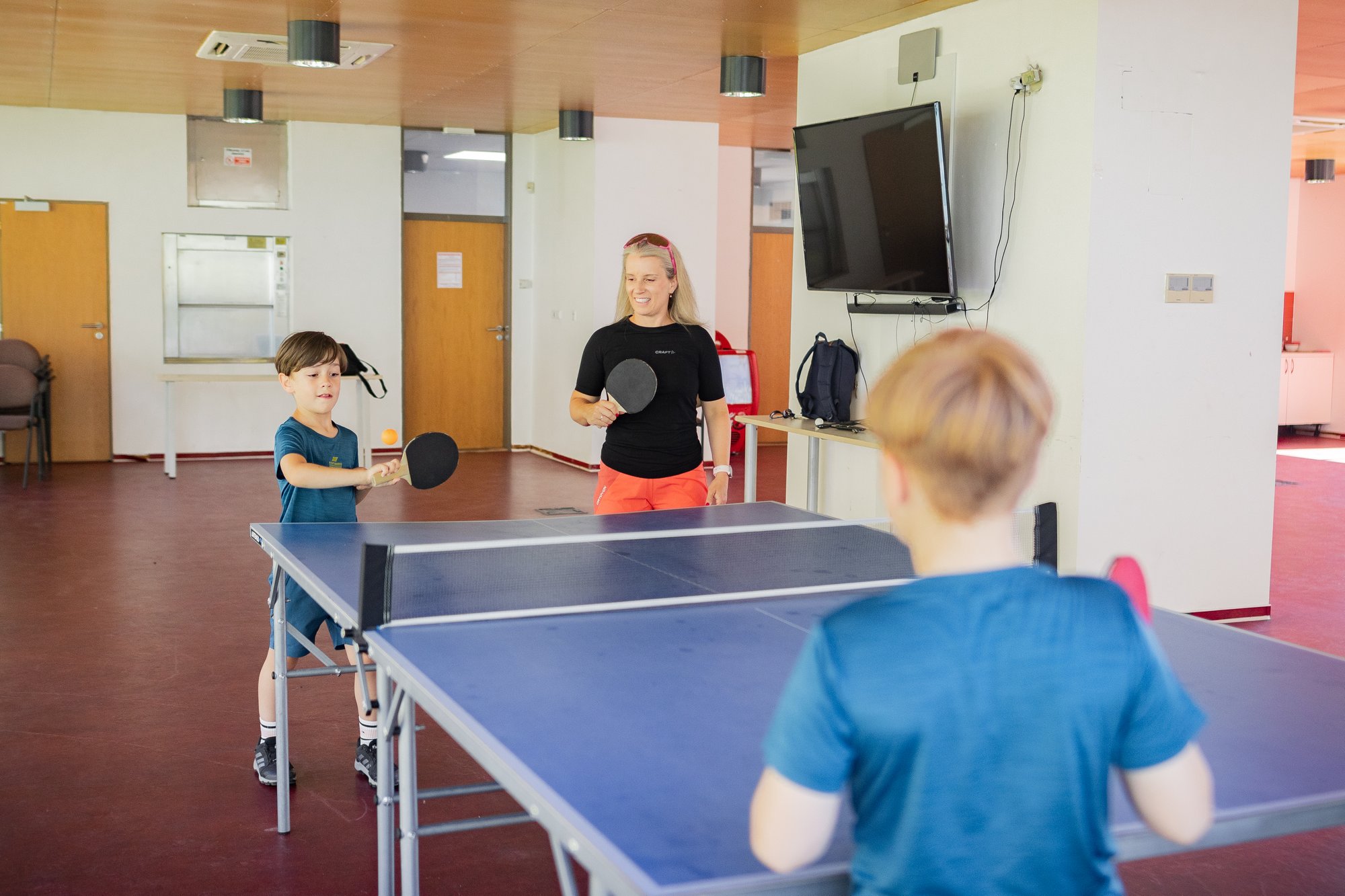 Stolní tenis v hotelu Můstek