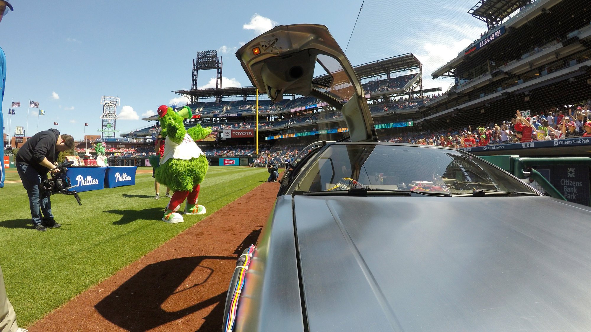 DeLorean Time Machine event at Citizens Bank Park