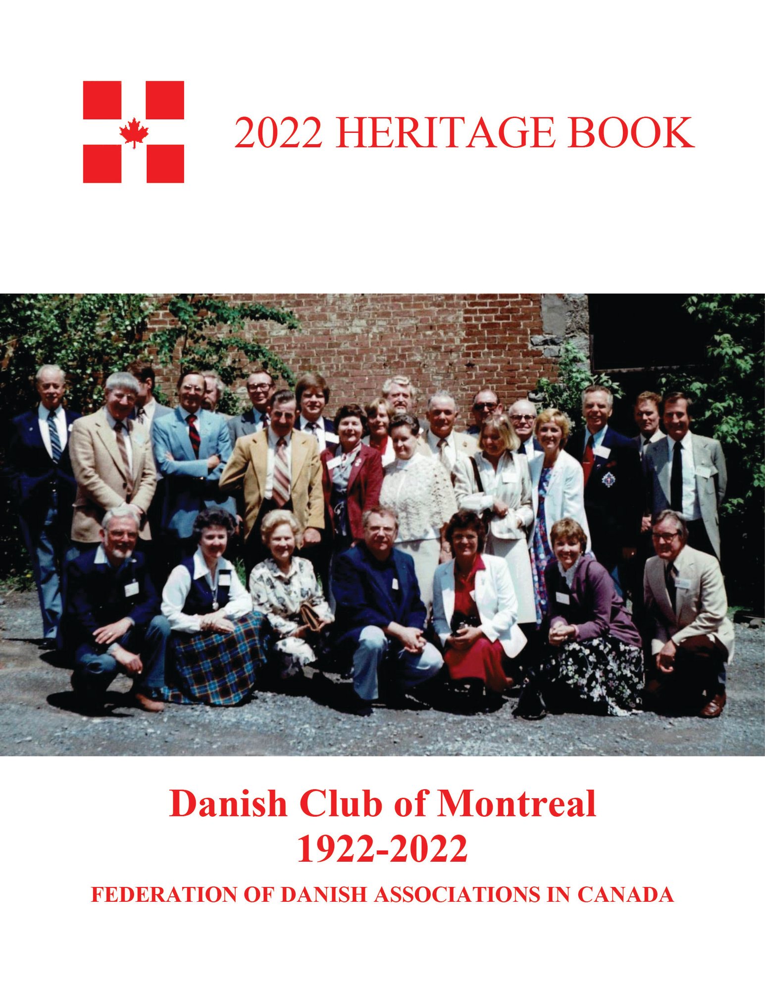 2022 Heritage Book — Danish Club of Montreal 1922–2022