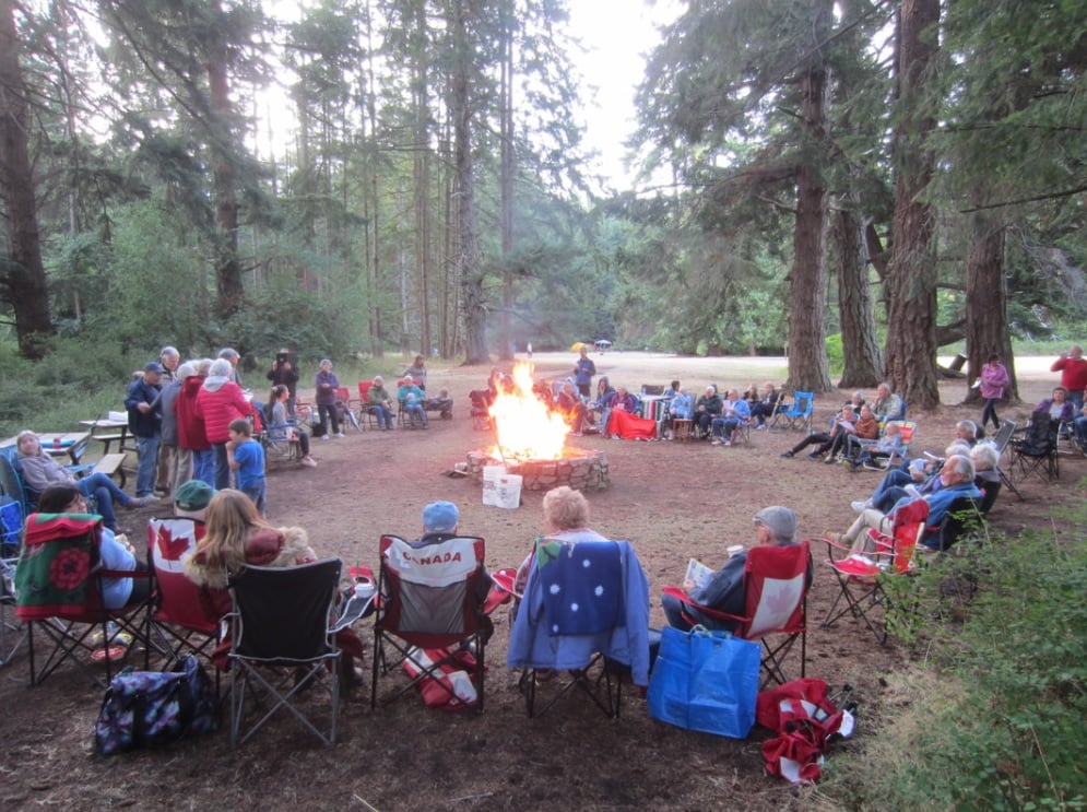 2018 Sankt Hans bonfire in Nanaimo