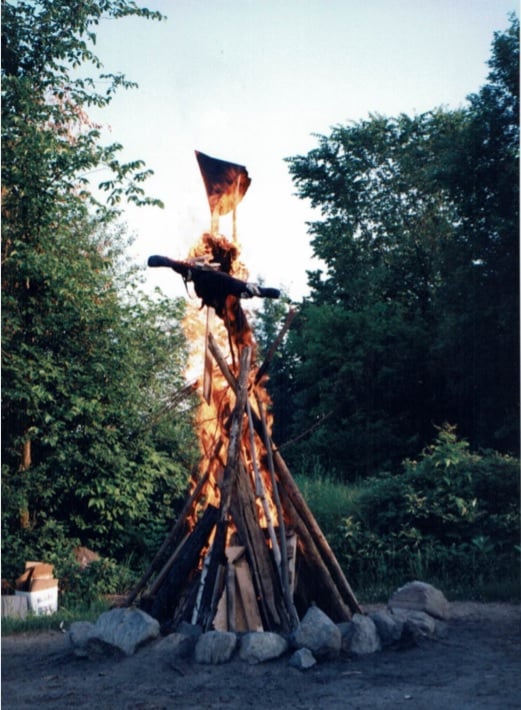 1995 Saint Hans at Base Rideau in Ottawa — Burning the witch