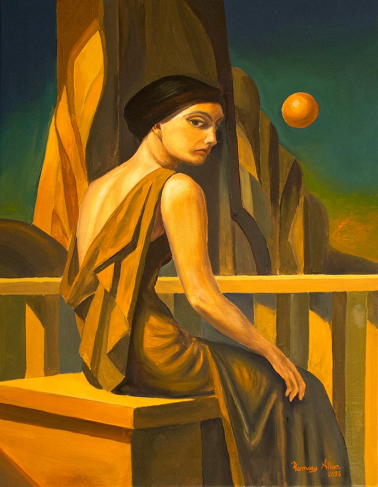 Transmission — Oil on canvas by Ramsay Allan, 2026