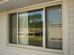 Three Lite Sliding vinyl window