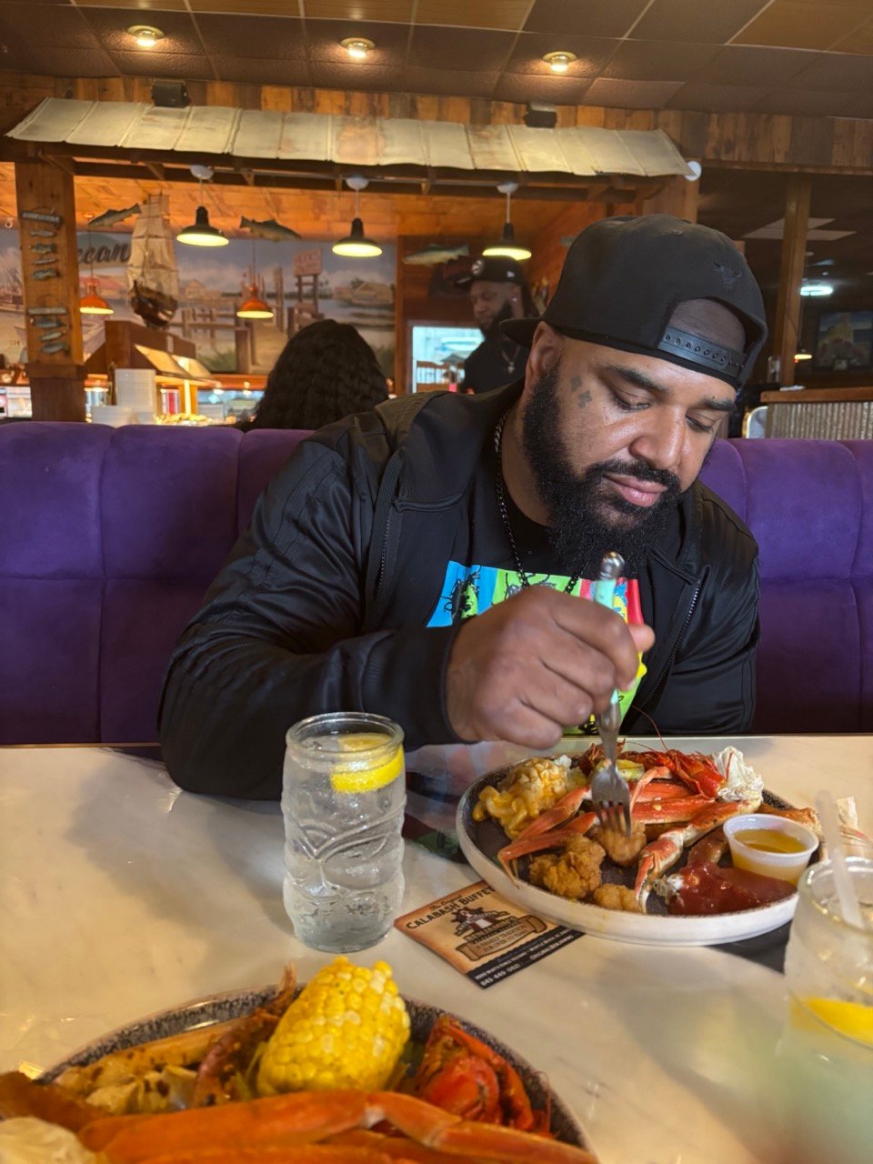 Eric enjoying a meal