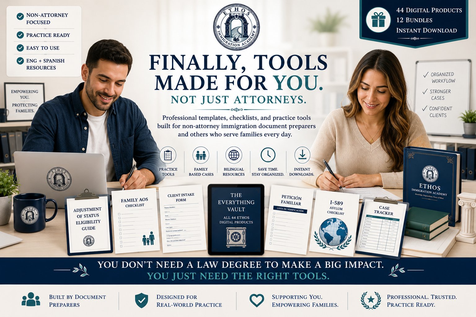 Finally, tools made for you — professional immigration practice tools for non-attorneys