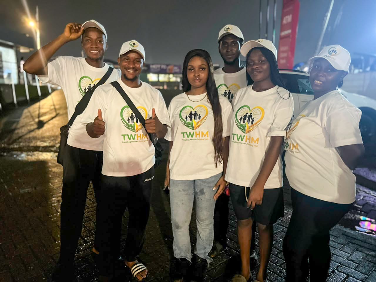 TWHM Foundation volunteers serving meals in Accra, Ghana