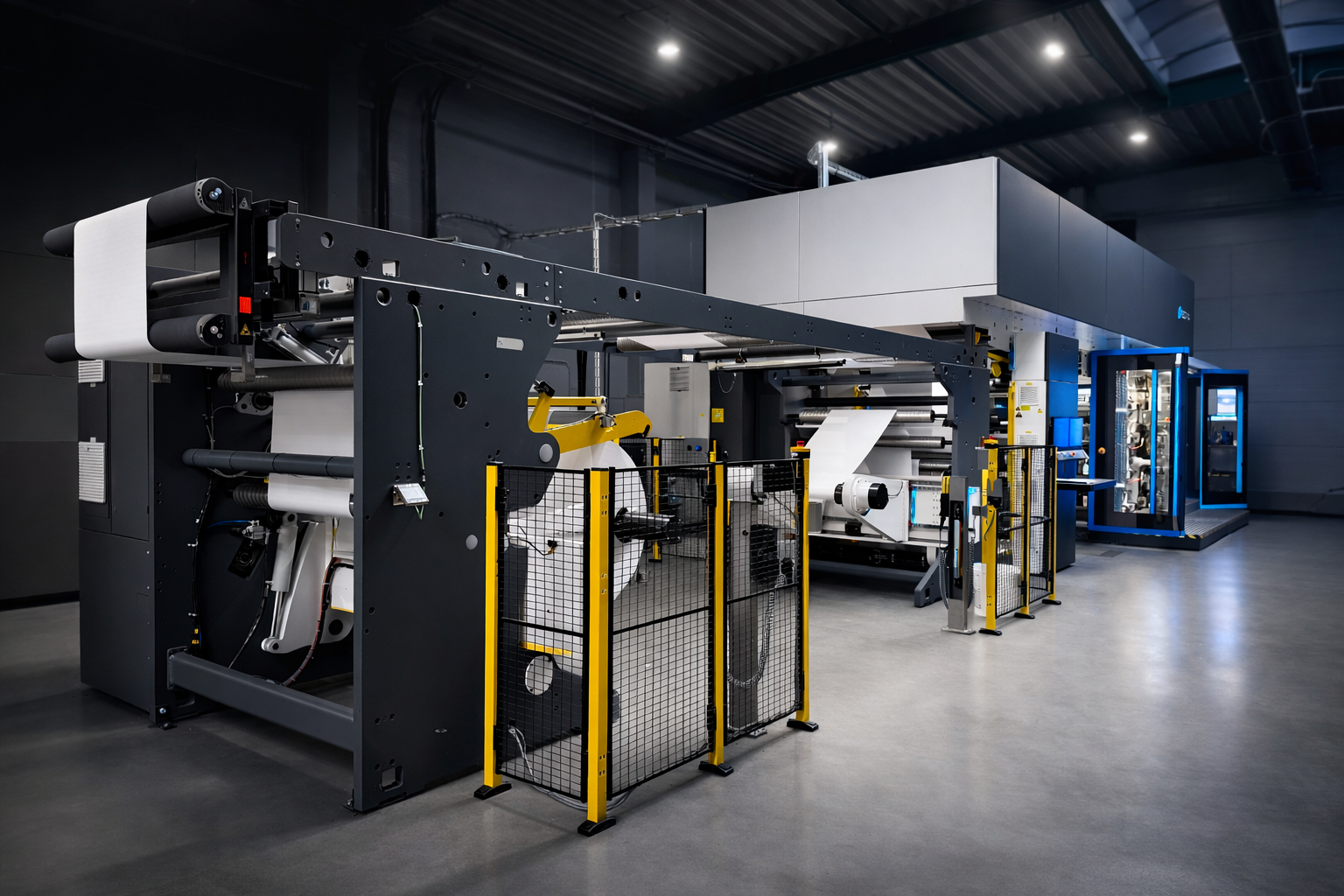 Flexo tiskový stroj — výrobní hala STEPA