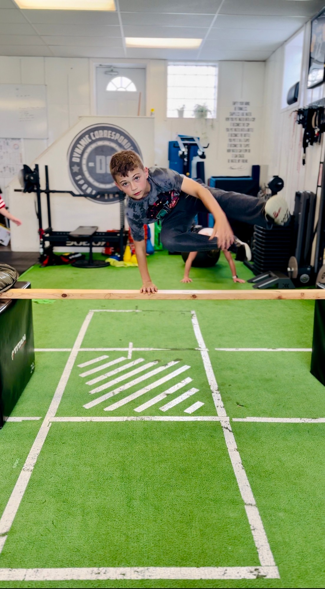 Youth athletes training