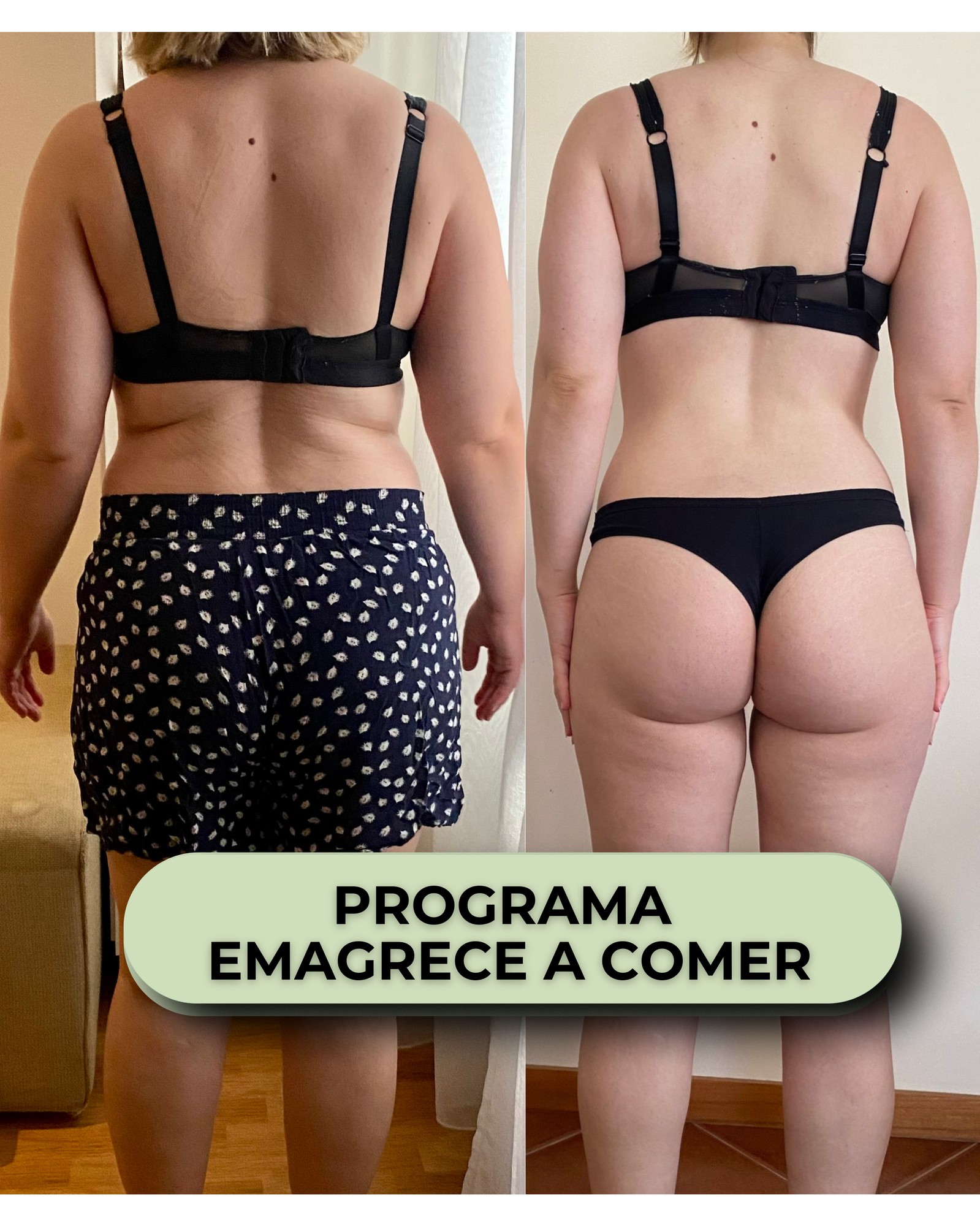 Transformação antes e depois