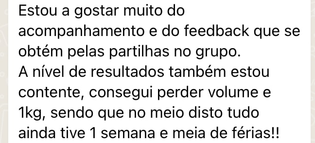 Feedback cliente — perdeu volume