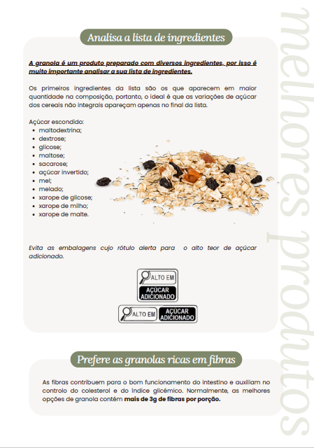 Página de análise de ingredientes