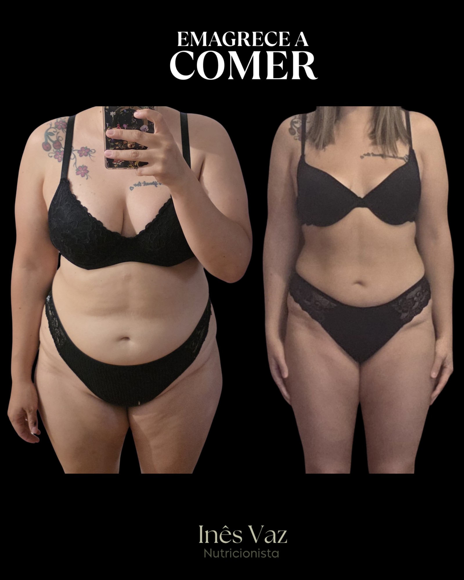 Transformação antes e depois