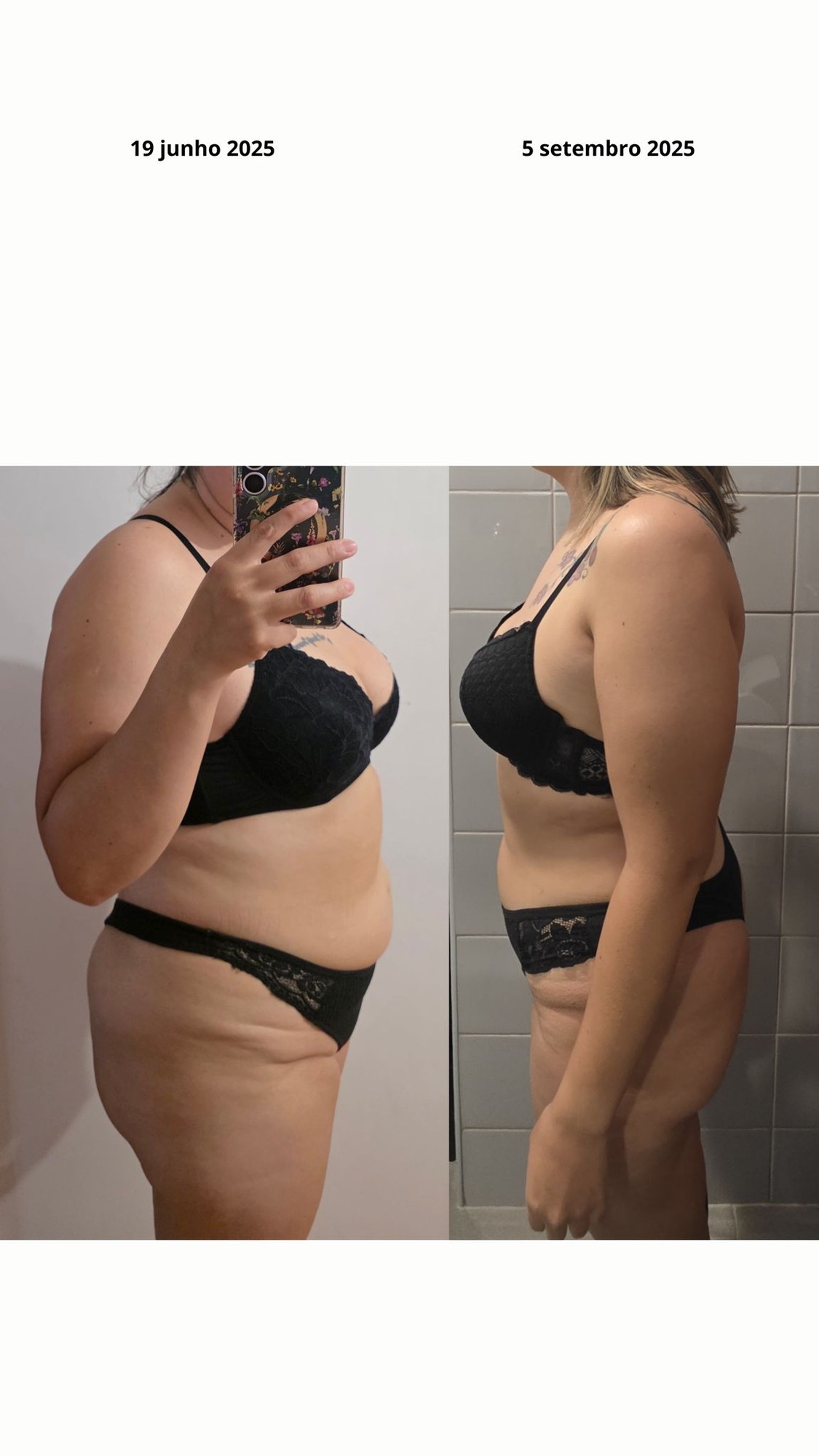 Transformação antes e depois - Cliente 1