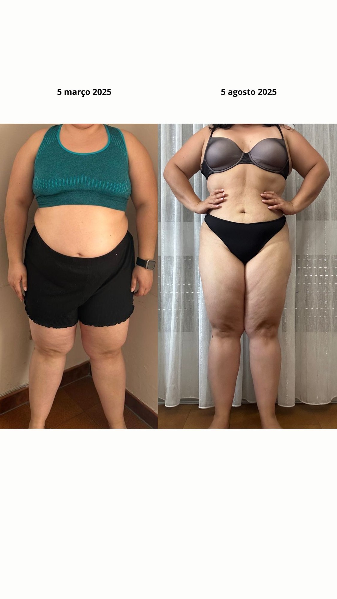 Transformação antes e depois