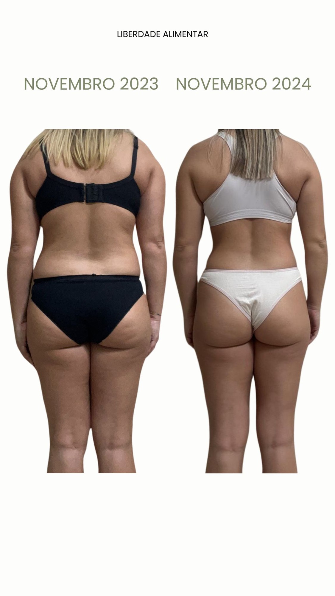 Transformação antes e depois