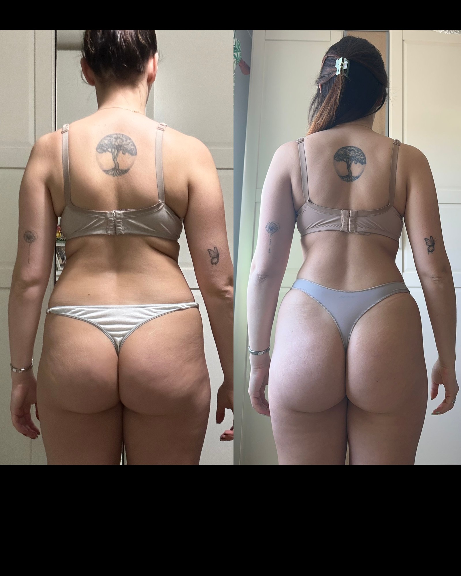 Transformação antes e depois