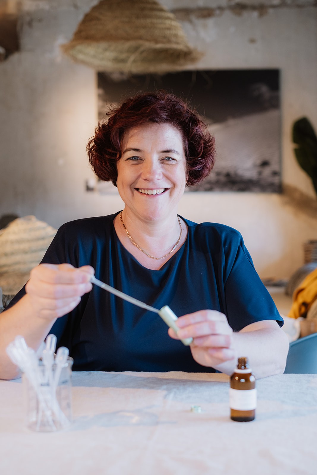 Maya Vereecken aan het werk