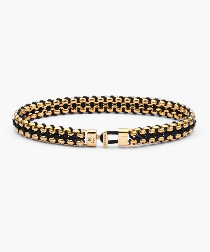 Catena Venetian 7mm armband – Black Gold
