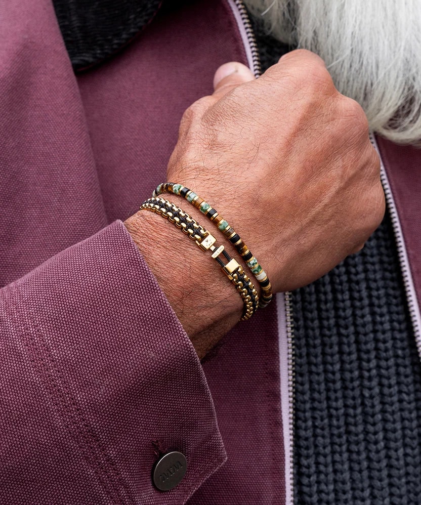 Brontide armband van Pig & Hen met edelstenen aan de pols
