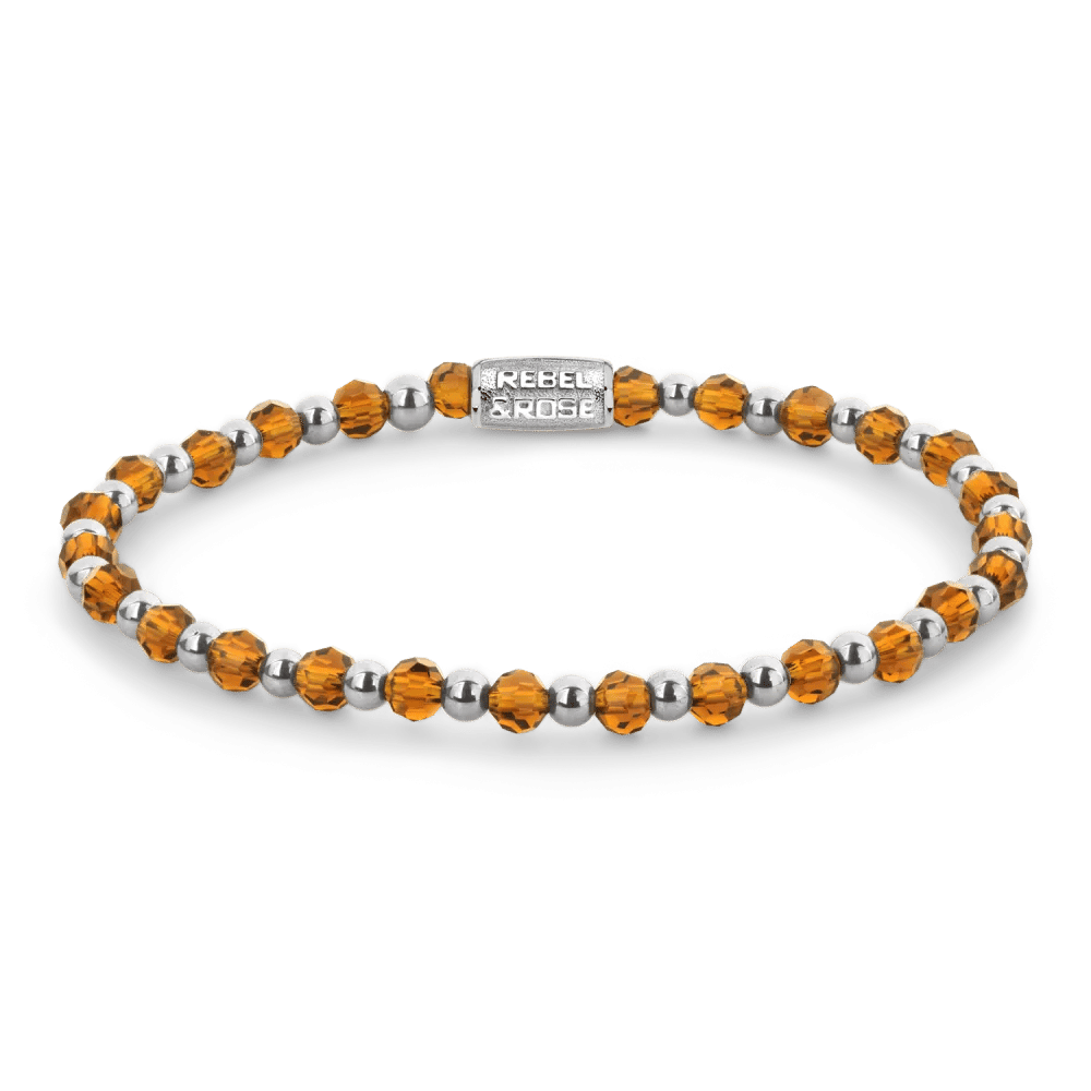 Beads - Mix Autumn Love Glam Rocks silver-coloured armband – Zilver, Bruin, Mix