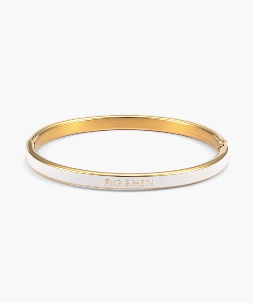 Maya Lou Aura 5mm armband – Ivory Gold