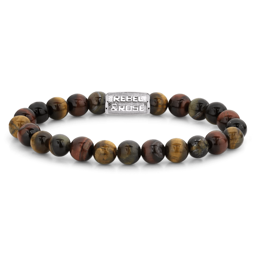 Beads - Who's afraid of the Tiger armband – Bruin, Mix