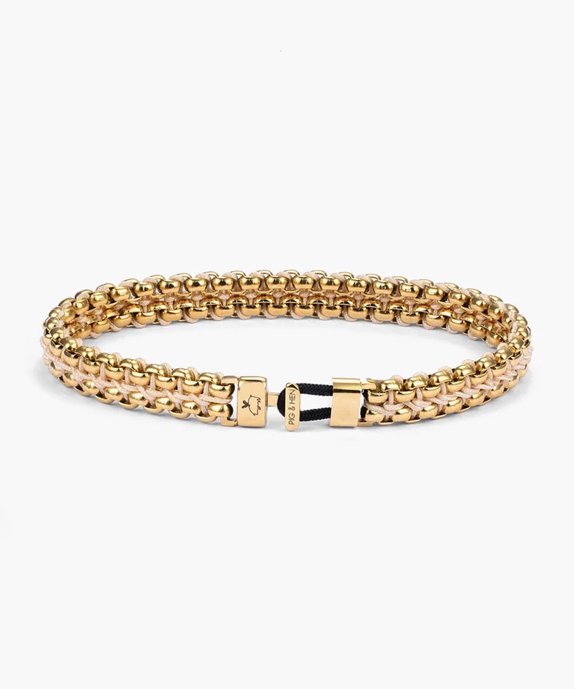 Catena Venetian 7mm armband – Ivory Gold