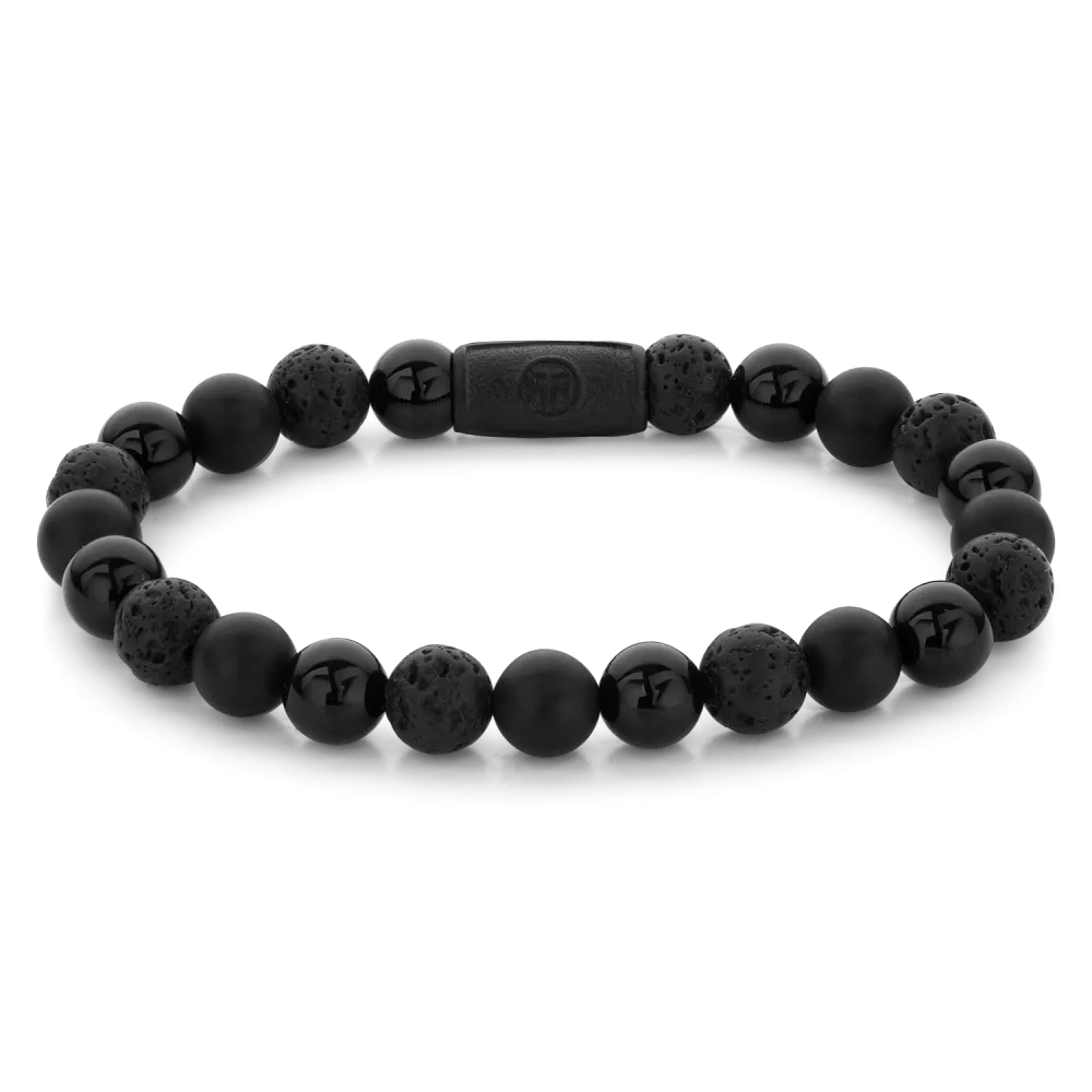 Black Rocks - All-Black armband – Zwart