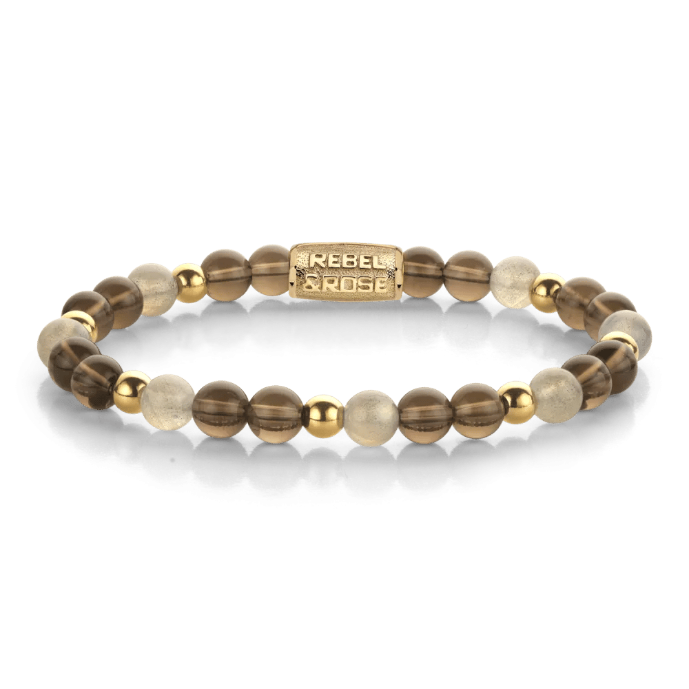 Beads - Winter Haze gold-coloured armband – Bruin