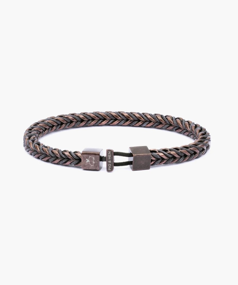 Catena Foxtail armband – Slate Gray Bronze