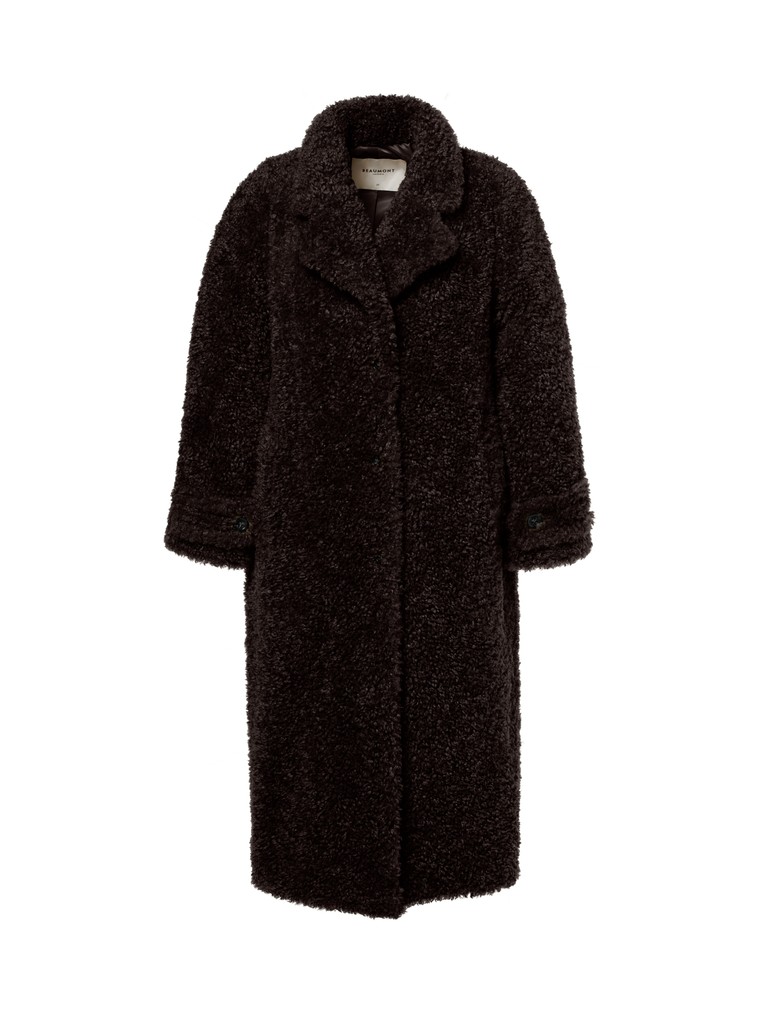 Sasha long coat – Dark chocolate